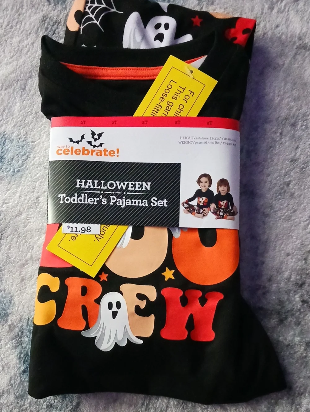 Helloween Toddler's Pajama Set 2T